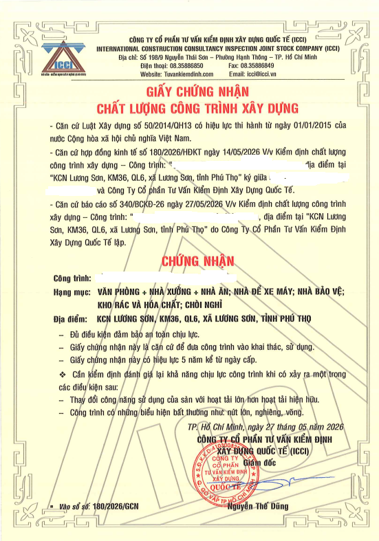 Kiểm định an to&agrave;n nh&agrave; xưởng